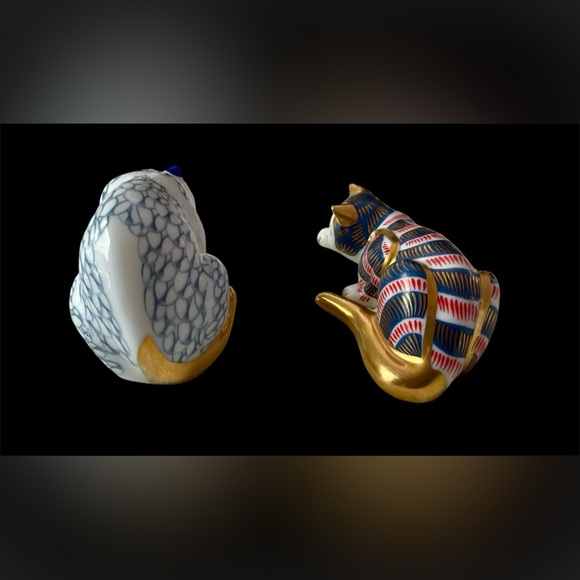 Franklin Mint Collectible Curio Cabinet Cat Collection circa 1988 - Set of 2 - Picture 5 of 14